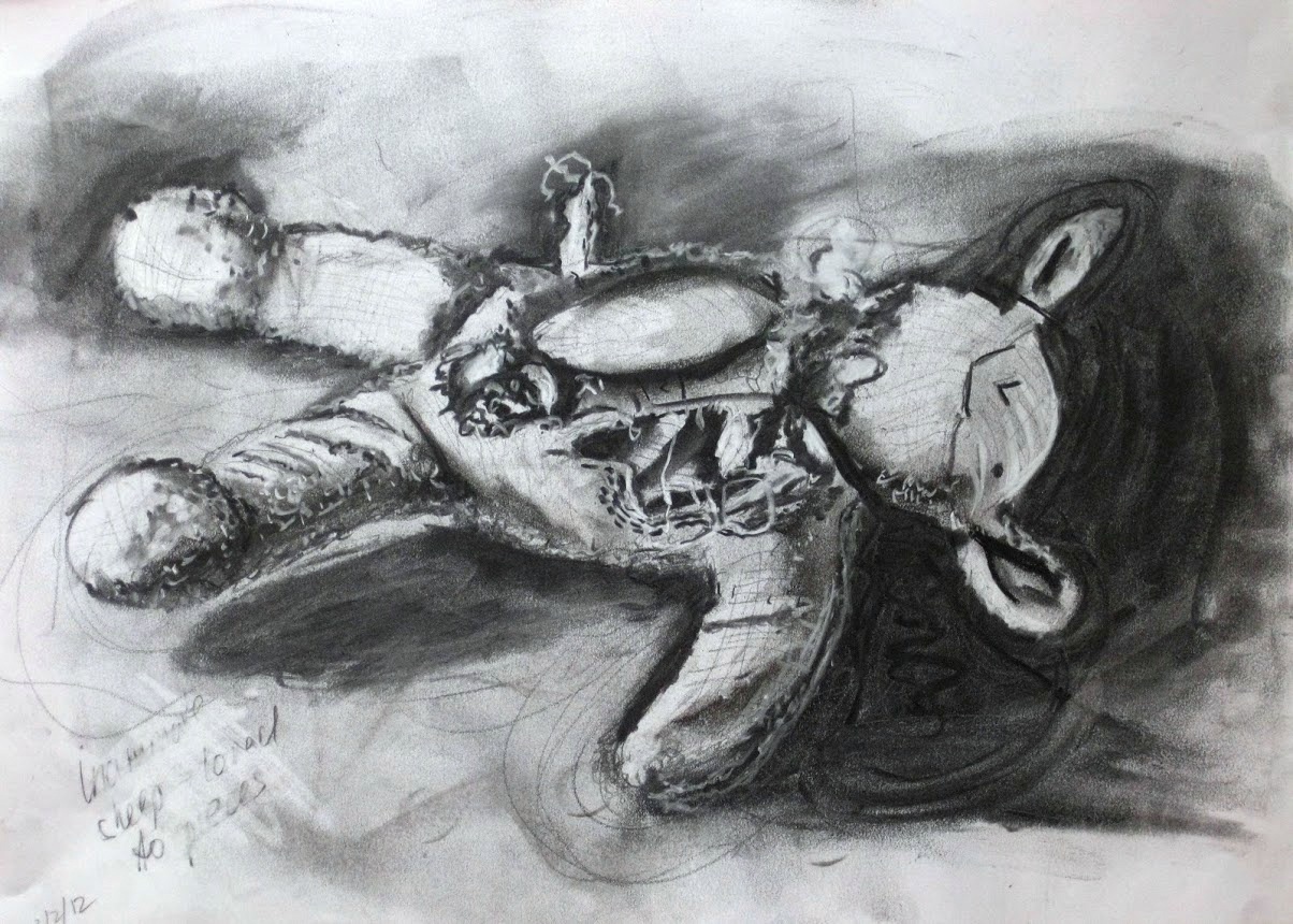 Rachel's Lamb 1 (charcoal on paper)
