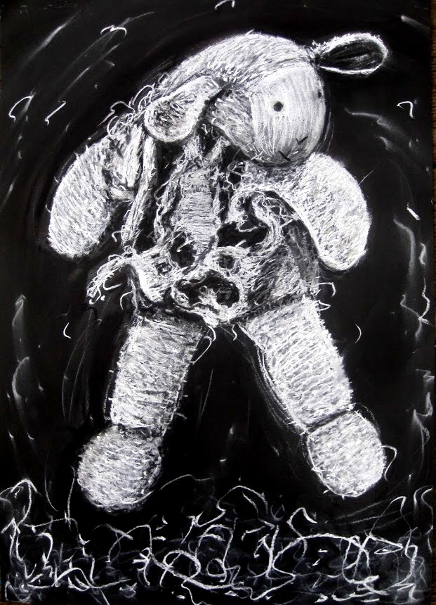 Rachel's Lamb 2 (charcoal, chalk on paper)