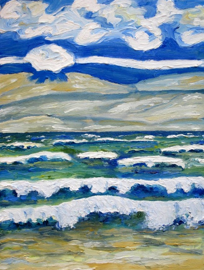 Seascape (oil on canvas)