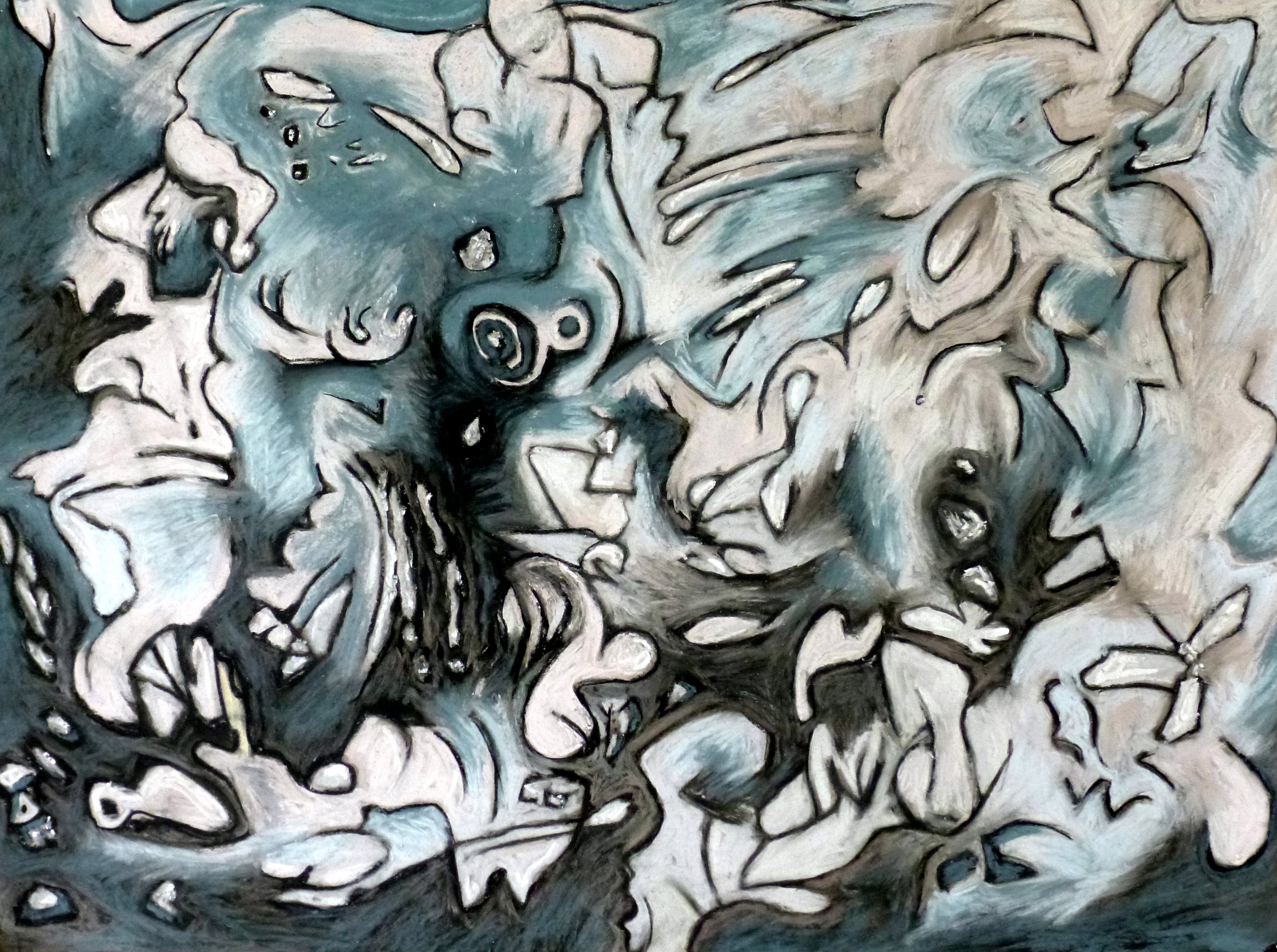 Microcosmos (pastel chalk on paper)