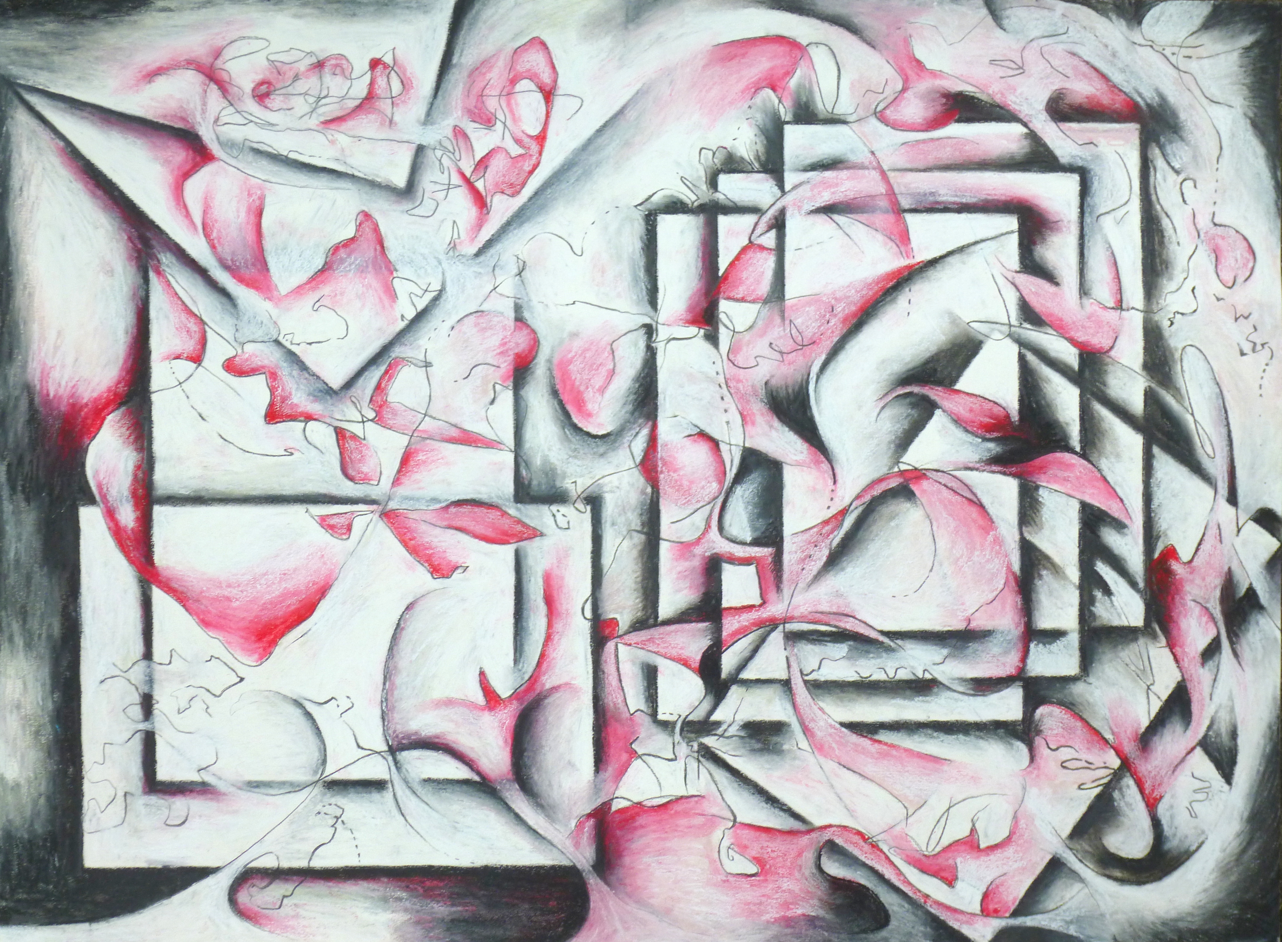 A4 Entanglement (charcoal and pastel chalk on paper)