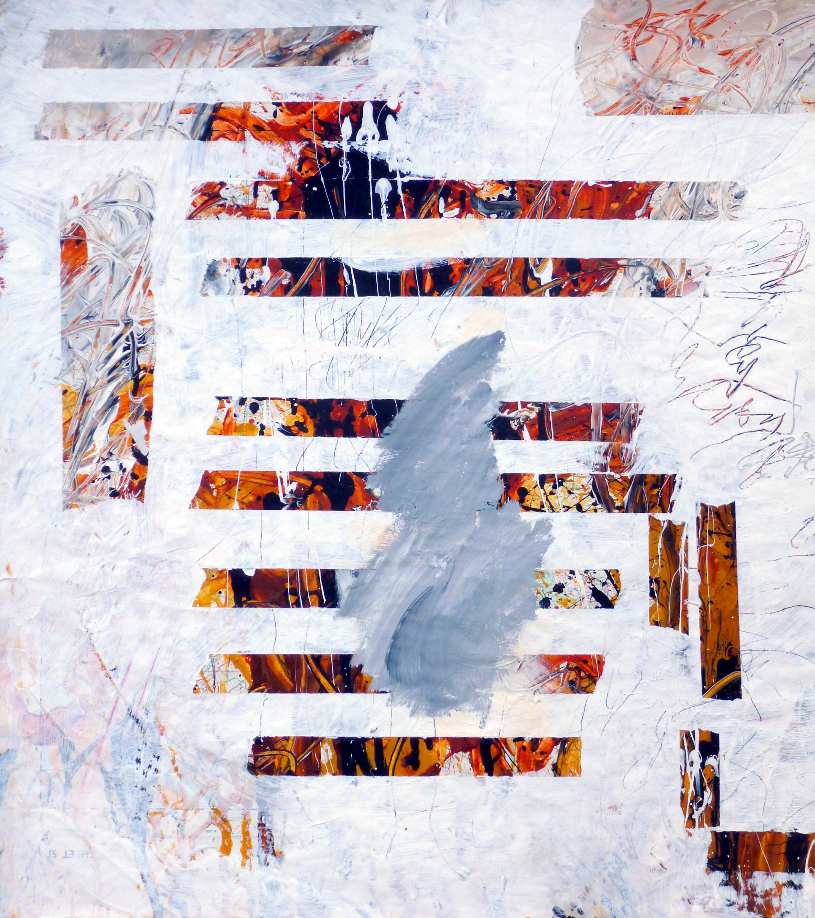 Looking Back (acrylic on paper)