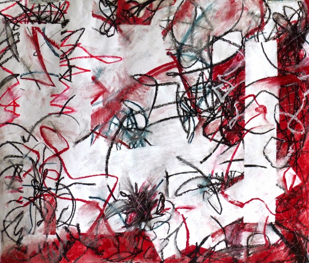 Untitled (Wax crayon on tyvec paper)