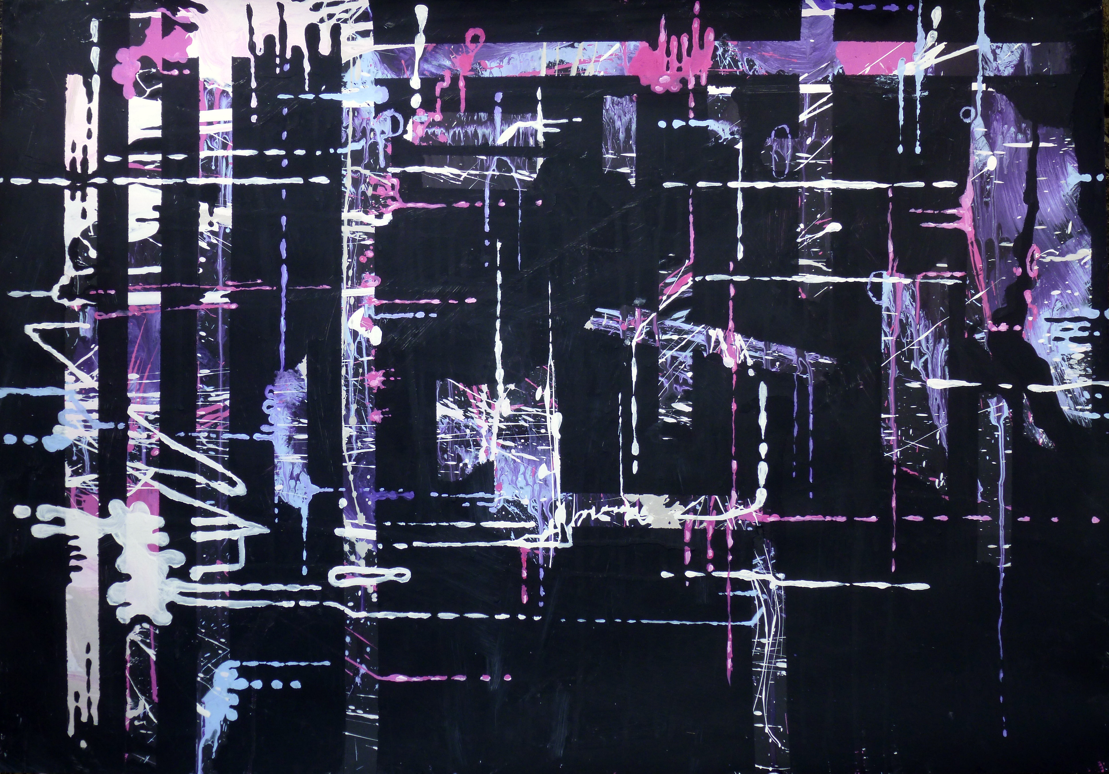 Urban System (acrylic on paper)