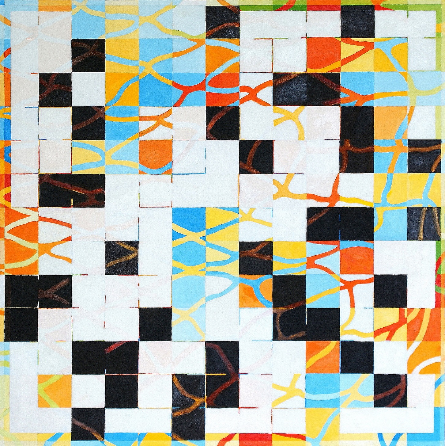 Cryptic Net (Oil on canvas, 80cm x 80cm)