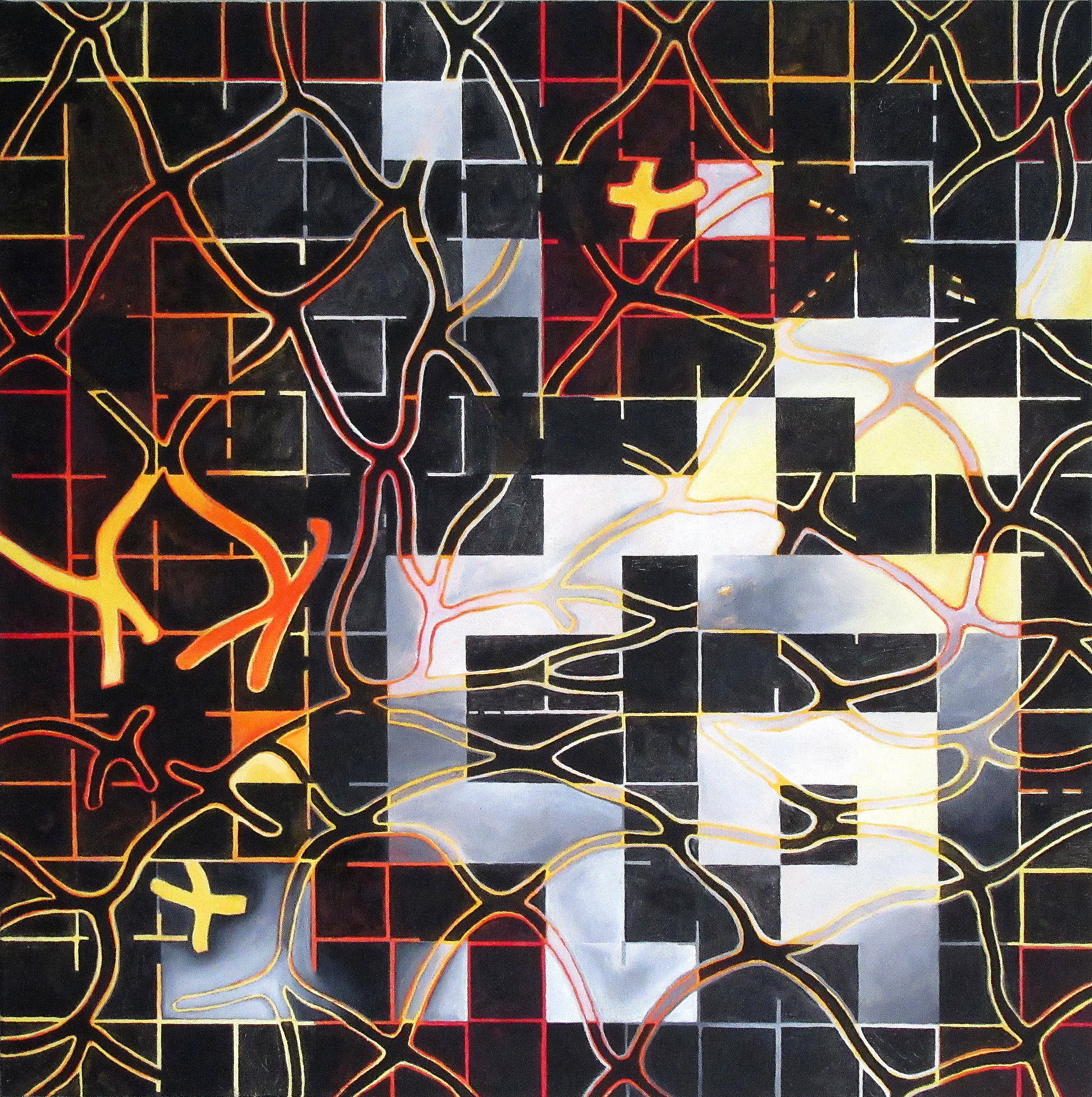 Interstices (Oil on canvas, 70 cm x 70 cm)